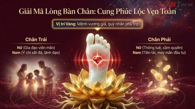 Làm chủ thời vận từ nốt ruồi bàn chân