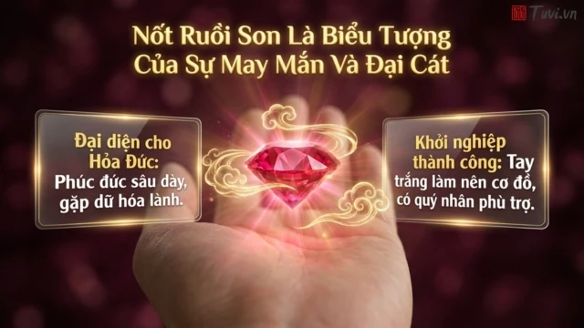 Nốt ruồi son trong lòng bàn tay