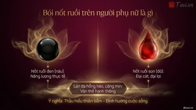 Vị trí nốt ruồi trên người phụ nữ