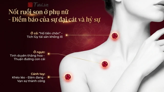 Nốt ruồi theo bộ phận cơ thể người phụ nữ