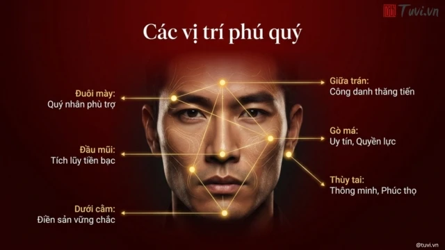 Vị trí nốt ruồi phú quý