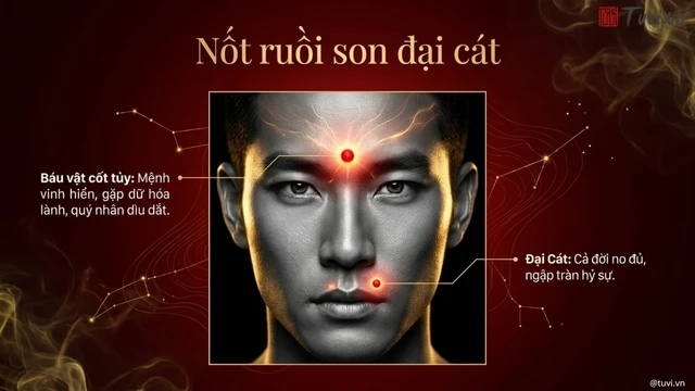 Nốt ruồi son trên khuôn mặt
