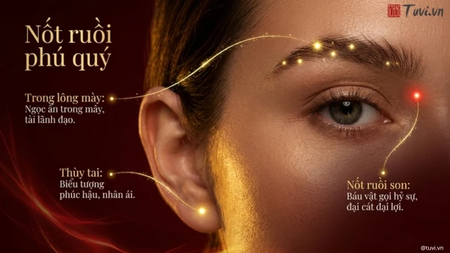 Nốt ruồi phú quý trên mặt phụ nữ