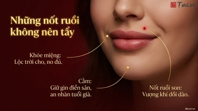 Nốt ruồi không nên tẩy trên mặt phụ nữ