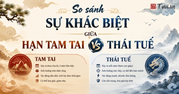 So sánh sự khác biệt giữa hạn Tam Tai và Thái Tuế