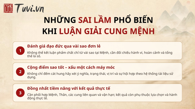 Những sai lầm phổ biến khi luận giải cung Mệnh
