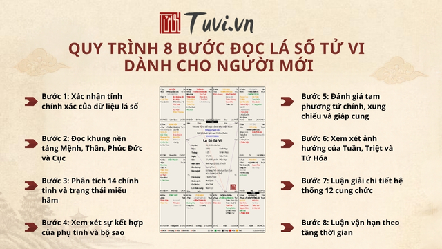 Quy trình 8 bước đọc lá số Tử Vi dành cho người mới