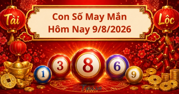 Con số may mắn hôm nay 9/8/2026: Tuổi Hợi, Mùi rước tài lộc