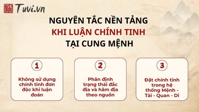 Nguyên tắc nền tảng khi luận chính tinh tại cung Mệnh