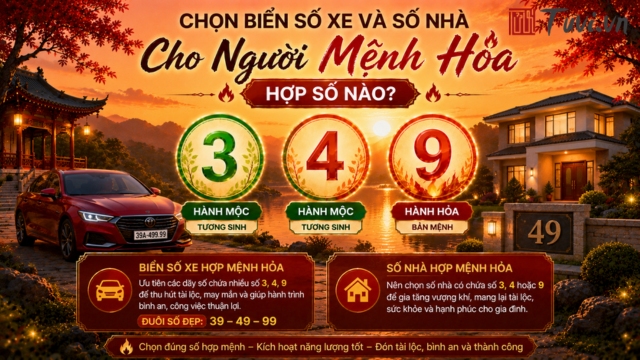 Chọn biển số xe và số nhà cho người mệnh Hỏa