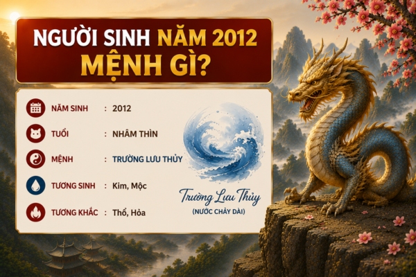 Người sinh năm 2012 mệnh gì?