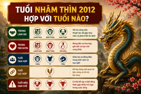 Tuổi Nhâm Thìn 2012 hợp với tuổi nào?