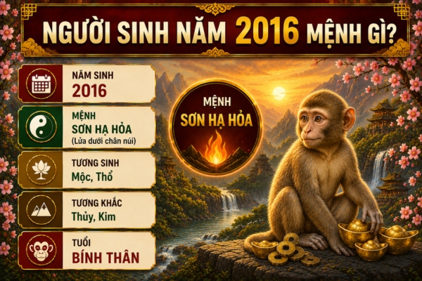 Người sinh năm 2016 mệnh gì?