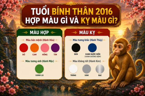Tuổi Bính Thân 2016 hợp màu gì và kỵ màu gì?