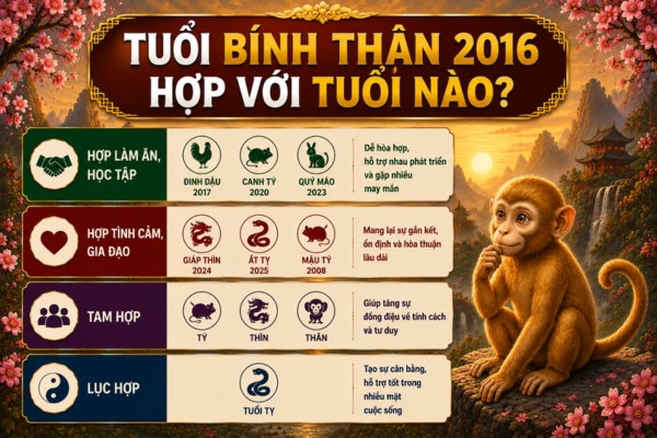 Tuổi Bính Thân 2016 hợp với tuổi nào?