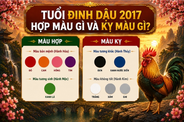 Tuổi Đinh Dậu 2017 hợp màu gì và kỵ màu gì?