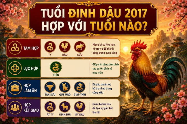 Tuổi Đinh Dậu 2017 hợp với tuổi nào?