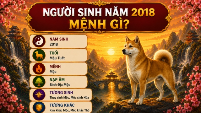 Sinh năm 2018 mệnh gì? Nam nữ tuổi Mậu Tuất hợp màu gì?