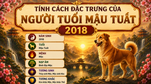 Tính cách đặc trưng của người tuổi Mậu Tuất 2018