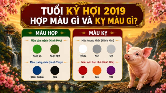 Tuổi Kỷ Hợi 2019 hợp màu gì và kỵ màu gì?
