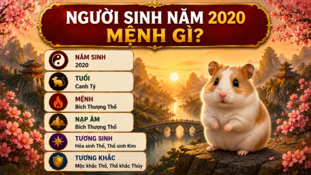 Sinh năm 2020 mệnh gì? Nam nữ tuổi Canh Tý hợp màu gì?
