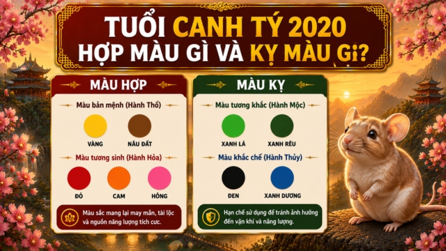 Tuổi Canh Tý 2020 hợp và kỵ màu gì?