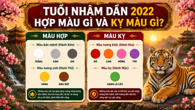 Tuổi Nhâm Dần 2022 hợp màu gì và kỵ màu gì?
