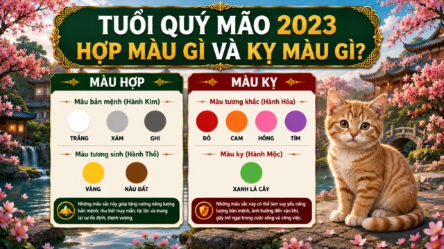 Tuổi Quý Mão 2023 hợp màu gì và kỵ màu gì?