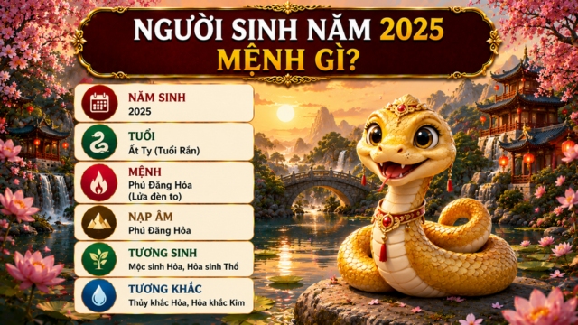 Sinh năm 2025 mệnh gì? Nam nữ tuổi Ất Tỵ hợp màu gì?