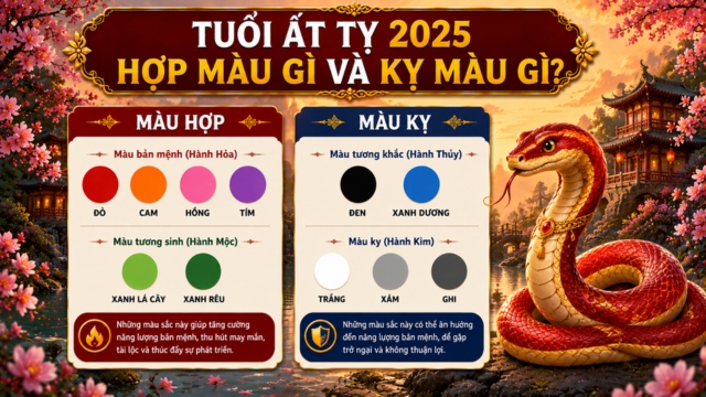 Tuổi Ất Tỵ 2025 hợp màu gì và kỵ màu gì?