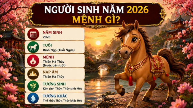 Sinh năm 2026 mệnh gì? Nam nữ tuổi Bính Ngọ hợp màu gì?