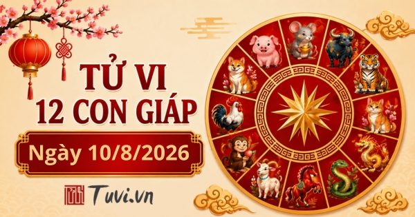 Tử vi 12 con giáp ngày 10/8/2026: Tuổi Dậu đại cát, Tuất chú ý